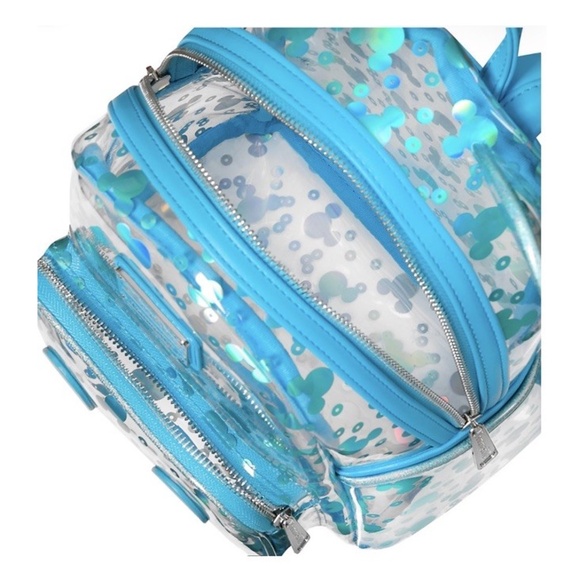 2025 Disney Loungefly Mickey Mouse Icon Clear Mini Backpack - NEW - Picture 4 of 4